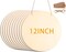 10Pcs 12 Inch Wood Circles for Crafts, Unfinished Wood Blank Wooden Door Hanger Sign